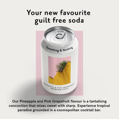 Something & Nothing Pineapple & Pink Grapefruit, Flavored Sparkling Water, 12 Oz (Pack of 12)