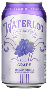 Waterloo Sparkling Water Waterloo Grape Sparkling Water, 12 Fl Oz