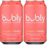 Bubly Sparkling Water, Grapefruit, 12 oz (Pack of 2)