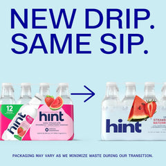 Hint Flavored Water Zero Sugar 0 Calories - Strawberry Watermelon (12 pack) | Crisp, refreshing water, fruit flavors. 0 calories, 0 sugar, 0 sweeteners. Hydration for wellness. Gluten-free, Kosher, Vegan