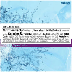 SPLASH REFRESHER Flavored Water Bottles, Acai Grape Flavor - 12 Pack | Refreshing Flavored Bottled Water with Electrolytes - Zero Sugar & Zero Calories - 8 Fl Oz