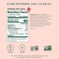 OLIPOP 6g Fiber Prebiotic Soda, Strawberry Vanilla, 12 fl oz, 12 Pack | Shelf Stable Prebiotic Soda, 6g Fiber, 4g Sugar, Digestive Health Support, Prebiotics & Botanicals, Gluten Free, Non GMO