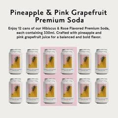 Something & Nothing Pineapple & Pink Grapefruit, Flavored Sparkling Water, 12 Oz (Pack of 12)
