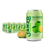 Sanzo Flavored Sparkling Water - Golden Lime Seltzer (Calamansi) | 12oz, 12 Pack, Low Calorie Low Sugar, Craft Asian Drinks, Vegan Gluten Free Carbonated Flavored Water, Fizzy Healthy Drinks