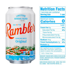 AUTX RAMBLER Variety Pack Sparkling Water, 12 Ounce (3 x 8 Pack) | Texas Limestone Mineral Blend, Assorted Flavors, Calcium, Magnesium & Potassium, Crisp Carbonation, Nothing Artificial