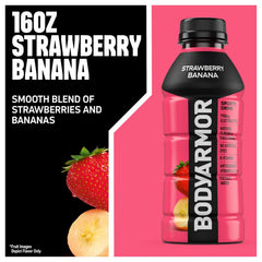 BODYARMOR Sports Drink, Strawberry Banana, Electrolyte Drink Hydration, 16 Fl Oz Bottles (6 Pack), Flavored Coconut Water with B Vitamins & Antioxidants