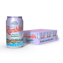AUTX RAMBLER Blackberry Sparkling Water, 12 Ounce (3 x 8 Pack) | Texas Limestone Mineral Blend, Calcium, Magnesium & Potassium, Crisp Carbonation, Nothing Artificial, No Sugar or Sodium