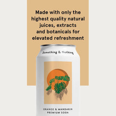 Something & Nothing Orange & Mandarin, Flavored Sparkling Water, 12 Oz (Pack of 12)