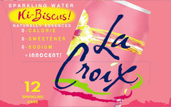 La Croix Hi-Biscus! essenced sparkling water, 12-fluid ounce cans, 12-cans in box