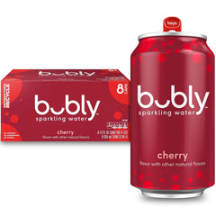bubly Sparkling Water, Cherry, 12 Fl Oz Cans (8 Pack)