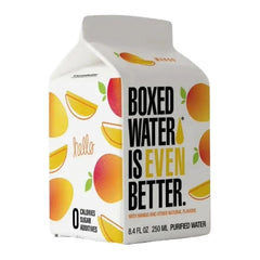 Mini Mango Boxed Water — 8.4oz Carton — Fresh Fruit Flavors — 0 Calories, 0 Sugar