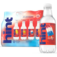 Hint Flavored Water Zero Sugar 0 Calories - Star Spangled Variety (12 pack) | Crisp, refreshing water, fruit flavors. 0 calories, 0 sugar, 0 sweeteners. Hydration for wellness. Gluten-free, Kosher, Vegan