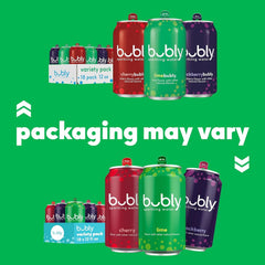bubly Sparkling Water, Lime Yours 3 Flavor Variety Pack (Lime, Cherry, Blackberry), Zero Sugar & Zero Calories, Seltzer Water, 12 Fl Oz Cans (Pack of 18) | Lime, Cherry, Blackberry, Zero Sugar, Zero Calories, Seltzer Water