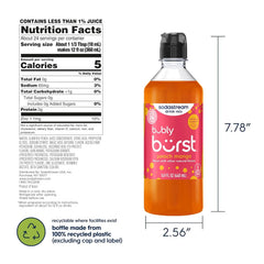 Sodastream Bubly Burst Peach Mango New Pour Bottles, 14.9 FL OZ (Pack of 4)