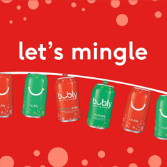 bubly Sparkling Water, Holiday Variety Pack, 12 fl oz. cans (16 Pack)
