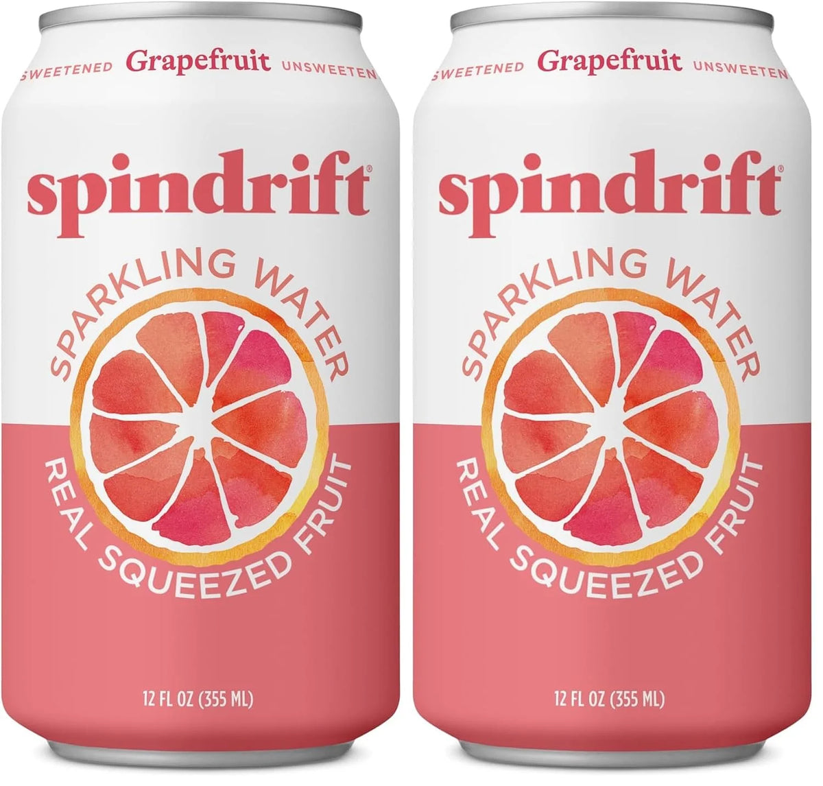 Spindrift Sparkling Water, Grapefruit, 12 Fl Oz (Pack of 2)