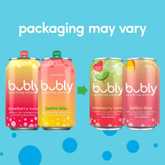 bubly Sparkling Water, Bellini Bliss, 12 Fl Oz Cans (8 Pack)