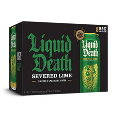 Liquid Death, Severed Lime, Lime-Flavored Sparkling Water, 8-Pack (19.2oz Cans), Low Calorie & No Artificial Sweeteners