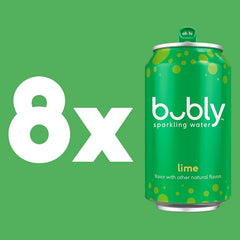 bubly Sparkling Water, Lime, 12 Fl Oz Cans (8 Pack)