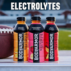 BODYARMOR Sports Drink Variety Pack, Coconut Water Hydration, Natural Flavors w Vitamins, Potassium Packed Electrolytes For Athletes, Strawberry Banana, Blue Raspberry, Orange Mango, 12 Oz - 24 pack