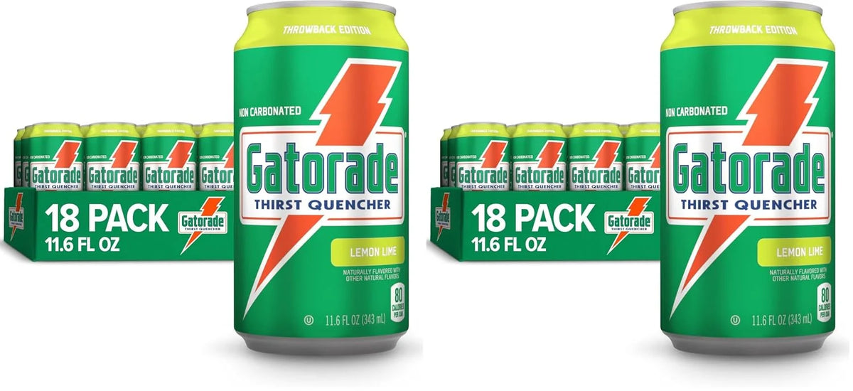 Gatorade Thirst Quencher,Lemon-Lime,12 Fl Oz Cans,(Pack of 36)