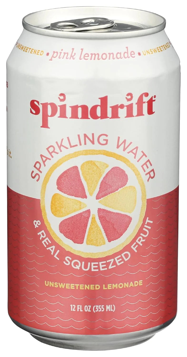 Spindrift Pink Lemondade Sparkling Water Can 12 Ounce (Pack of 1)
