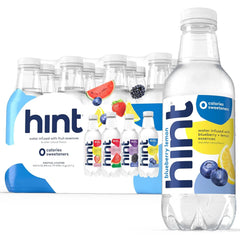 Hint Flavored Water Zero Sugar 0 Calories - White Variety (12 pack) | Crisp, refreshing water, fruit flavors. 0 calories, 0 sugar, 0 sweeteners. Hydration for wellness. Gluten-free, Kosher, Vegan
