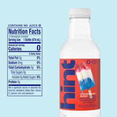 Hint Flavored Water Zero Sugar 0 Calories - Cherry Berry Burst (12 pack) | Crisp, refreshing water, fruit flavors. 0 calories, 0 sugar, 0 sweeteners. Hydration for wellness. Gluten-free, Kosher, Vegan