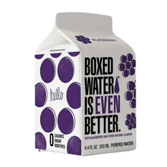 BOXED WATER IS BETTER 8.5 oz. (24 Pack) - Blackberry Flavored, BPA-Free, Refillable Cartons, Sustainable Alternative to Premium Plastic Bottled Water, Mini Water for Kids