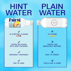 Hint Flavored Water Zero Sugar 0 Calories - Georgia Peach (12 pack) | Crisp, refreshing water, fruit flavors. 0 calories, 0 sugar, 0 sweeteners. Hydration for wellness. Gluten-free, Kosher, Vegan