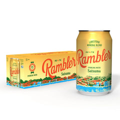 AUTX RAMBLER Satsuma Sparkling Water, 12 Ounce (Pack of 12) | Texas Limestone Mineral Blend, Calcium, Magnesium & Potassium, Crisp Carbonation, Nothing Artificial, No Sugar or Sodium