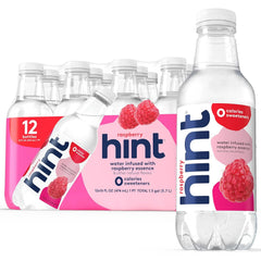 Hint Flavored Water Zero Sugar 0 Calories - Raspberry (12 pack)