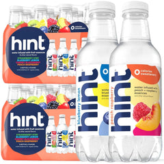 Hint Fruit-Infused Bottled Water, Smashup Flavored Variety Pack - Purified Water Beverages with Zero Calories, Natural Flavors, and Sugar Free - 16 Fl Oz (Pack of 24)