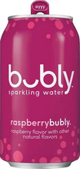 Bubly Sparkling Water, Raspberry, 12 Ounce