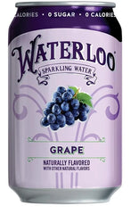 Waterloo Sparkling Water, Grape, 12 Fl Oz Cans (Pack of 12)