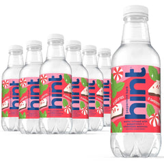 Hint Flavored Water Zero Sugar 0 Calories - Peppermint Bark (12 pack) | Crisp, refreshing water, fruit flavors. 0 calories, 0 sugar, 0 sweeteners. Hydration for wellness. Gluten-free, Kosher, Vegan