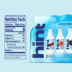 Hint Flavored Water Zero Sugar 0 Calories - Best Sellers Variety (12 pack) | Crisp, refreshing water, fruit flavors. 0 calories, 0 sugar, 0 sweeteners. Hydration for wellness. Gluten-free, Kosher, Vegan