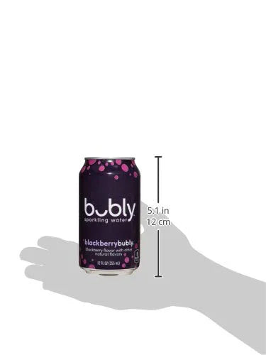 Bubly Sparkling Water, Blackberry, 12 Ounce (Pack of 2)