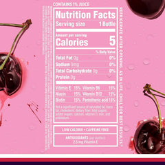Sparkling Ice, Black Cherry Sparkling Water, Zero Sugar Flavored Water, with Antioxidants and Vitamins, 17 fl oz Bottle