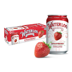 Waterloo Sparkling Water, Strawberry, 12 Fl Oz Cans (Pack of 12) | Naturally Flavored, Zero Calories and Zero Sugar or Sweeteners