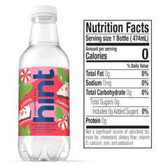 Hint Flavored Water Zero Sugar 0 Calories - Peppermint Bark (12 pack) | Crisp, refreshing water, fruit flavors. 0 calories, 0 sugar, 0 sweeteners. Hydration for wellness. Gluten-free, Kosher, Vegan