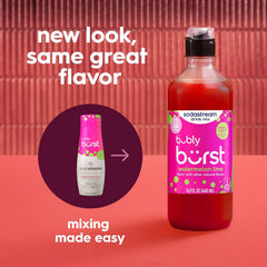 Sodastream Bubly Burst Watermelon Lime New Pour Bottle 14.9 FL OZ (Pack of 4)