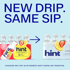 Hint Flavored Water Zero Sugar 0 Calories - Strawberry Lemon (12 pack) | Crisp, refreshing water, fruit flavors. 0 calories, 0 sugar, 0 sweeteners. Hydration for wellness. Gluten-free, Kosher, Vegan