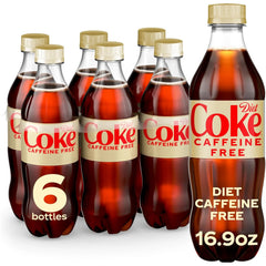 Diet Coke Caffeine-Free Soda Soft Drink Bottles, 16.9 fl oz, 6 Pack | No sugar, no calories, no caffeine