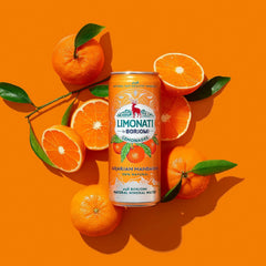 Limonati by Borjomi - Adjarian Mandarin Orange Lemonade with Natural Fruit Juice and Borjomi Sparkling Mineral Water - 11.15 oz, 12 Cans