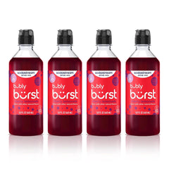 SodaStream Bubly Burst Cherry Lemonade New Pour Bottles (440ml Pack of 4)