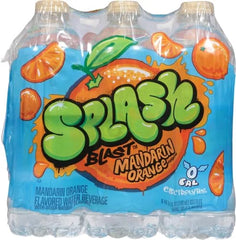 Splash Refresher Mandarin Orange Flavored Water, 16.9 Fl Oz, Plastic Bottle, Pack of 12