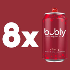 bubly Sparkling Water, Cherry, 12 Fl Oz Cans (8 Pack)