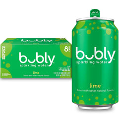 bubly Sparkling Water, Lime, 12 Fl Oz Cans (8 Pack)