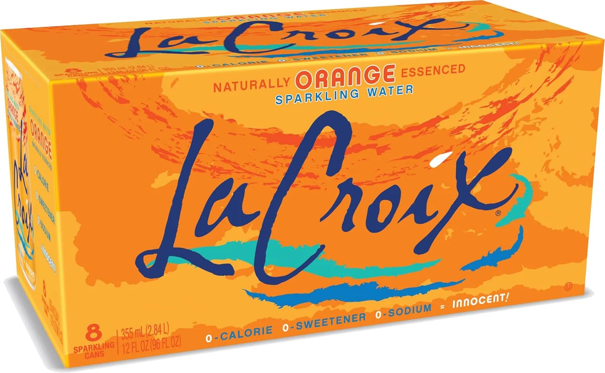 La Croix Sparkling Water, Orange, 12 Fl Oz (pack of 8)